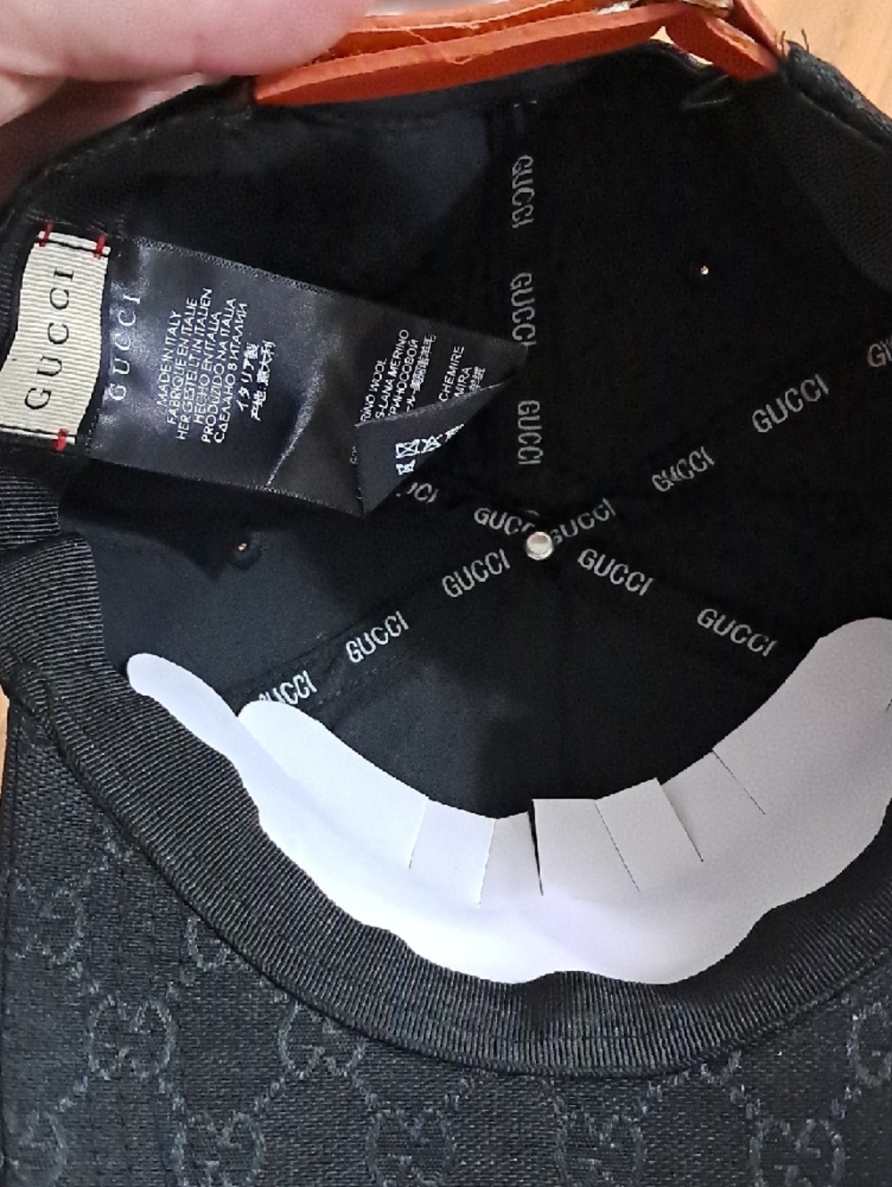 Gucci Black The North Face Logo Baseball Cap with Red Top Button - Picture 4 of 5